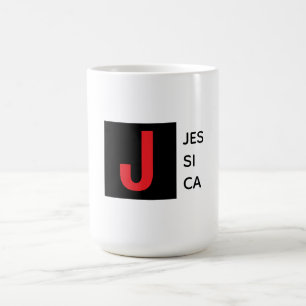 Moderne Elegante Gewone Professionele Monogram Koffiemok