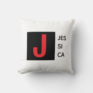 Moderne Elegante Gewone Professionele Monogram Kussen