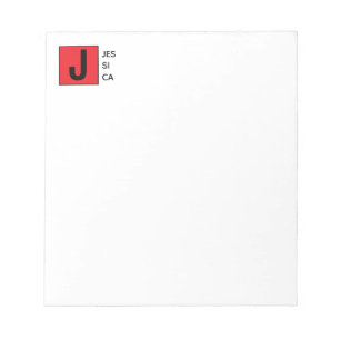 Moderne Elegante Gewone Professionele Monogram Notitieblok