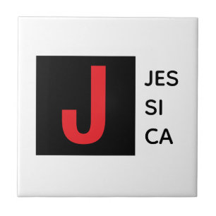 Moderne Elegante Gewone Professionele Monogram Tegeltje