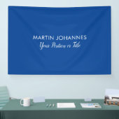 Moderne Elegante Gewone Stijlvolle Blauwe Minimali Spandoek (Beurs)
