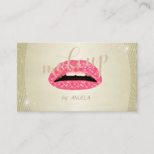 Moderne elegante glamoureuze lips visitekaartje