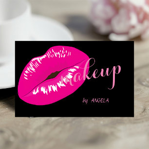 Moderne Elegante Glamoureuze Zwarte Lippen Visitekaartje