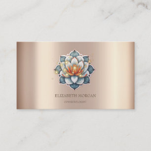 Moderne Elegante Glans Lotus Visitekaartje