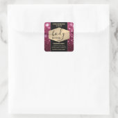 Moderne elegante glans script body butter label (Tas)