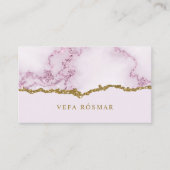 Moderne elegante glitter marmer visitekaartje (Voorkant)