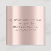 Moderne elegante glitterspoelen, schaarste vierkante visitekaartje (Achterkant)