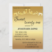 Moderne, elegante Gold Glitter Save the Date (Voorkant)