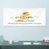 Moderne elegante golfglitter spandoek (Beurs)