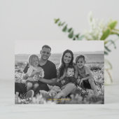 Moderne Elegante Goud Folie Foto Prettig Kerstfees Folie Feestdagenkaart (Staand Voorkant)