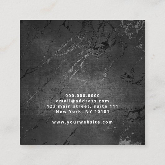 Moderne, elegante goudborsteltak make-up kunstenaa vierkante visitekaartje (Achterkant)