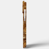 Moderne elegante gouden bloemencurve Case-Mate iPhone case (Achterkant / Links)