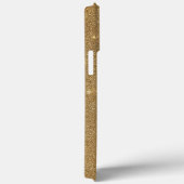 Moderne elegante gouden bloemencurve Case-Mate iPhone case (Achterkant / Rechts)