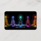 Moderne Elegante Gouden Chakra Spirituele Energie Visitekaartje (Voorkant)