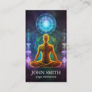 Moderne Elegante Gouden Chakra Spirituele Energie  Visitekaartje