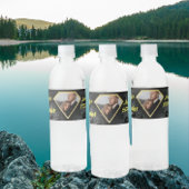 Moderne Elegante Gouden Diamant Huwelijk Waterfles Etiket