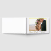Moderne Elegante Gouden Fotobruiloft Gastenboek (Volledig)