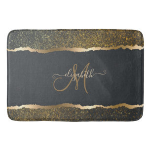 Moderne Elegante Gouden Monogram Badmat