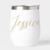 Moderne elegante gouden script gepersonaliseerde n (Links)