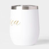 Moderne elegante gouden script gepersonaliseerde n (Achterkant)