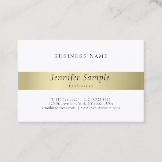 Moderne, elegante goudlook Professional, stijlvol Visitekaartje (Voorkant)