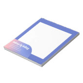 Moderne Elegante Gradiënt Blauw Roze Make-up Artie Notitieblok (Gedraaid)