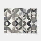 Moderne Elegante Grijze Bloemen Deurmat (Voorkant)