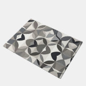 Moderne Elegante Grijze Bloemen Deurmat (Schuin)