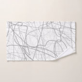 Moderne elegante grijze schets 2 bad handdoek (Handdoek)
