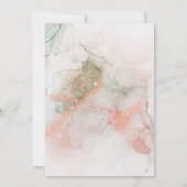 Moderne Elegante Groen Roze Boho Agate Baby Shower Kaart (Achterkant)