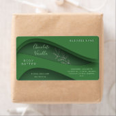 Moderne elegante groene botanische cosmetica label (Insitu)