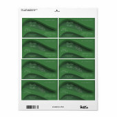 Moderne elegante groene botanische cosmetica label (Full Sheet)