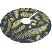 Moderne Elegante Groene en Gouden Kerstmis Kerstboom Rok (Gekanteld)