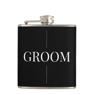 Moderne Elegante Groom Flask Heupfles