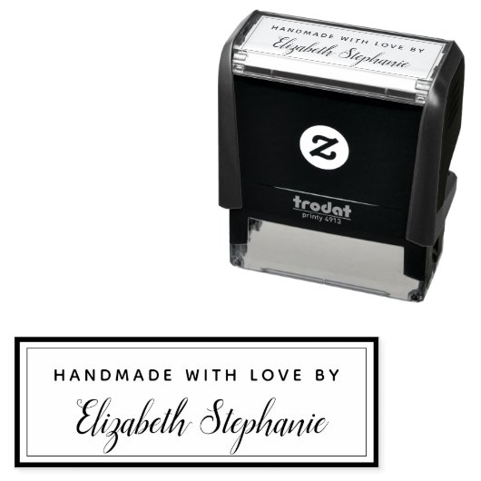 Moderne Elegante Handgemaakte Met Liefde Zelfinktende Stempel (In situ)