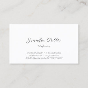 Moderne Elegante Handgeschreven Minimalistische Sj Visitekaartje