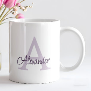 Moderne Elegante Handgeschreven Script Monogram & Koffiemok