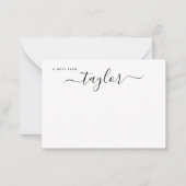 Moderne elegante handschrift naam Minimalist Notitiekaartje (Voorkant)