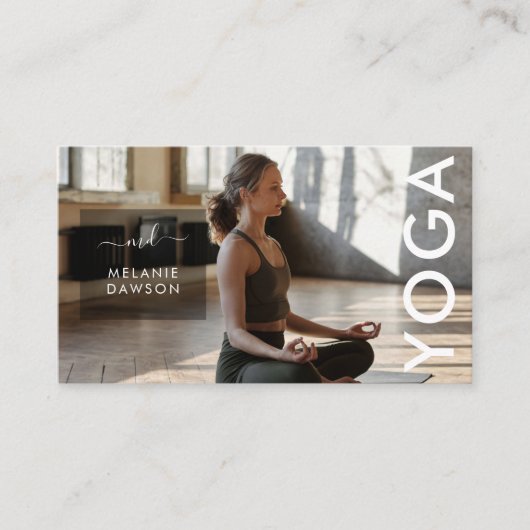 Moderne Elegante Handtekening Monogrammed Visitekaartje (Voorkant)