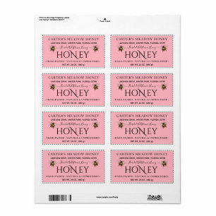 Moderne Elegante Honing Aangepaste Verzendlabels Etiket