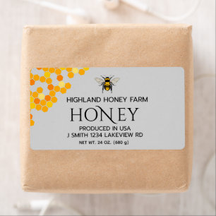Moderne Elegante Honing verzendlabels Etiket
