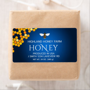 Moderne Elegante Honing verzendlabels Etiket
