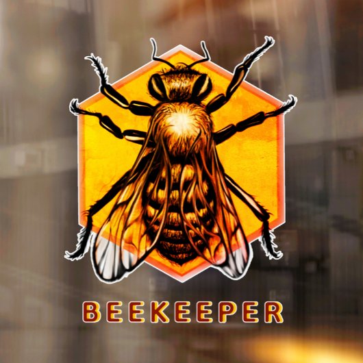 Moderne & Elegante Honingbij Persoonlijke Imker Raamsticker
