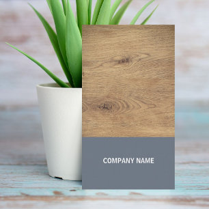 Moderne Elegante Houten Grijze Blauwe Constructie Visitekaartje