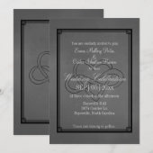 Moderne Elegante Infinity Heart Wedding Uitnodigin Kaart (Voorkant / Achterkant)
