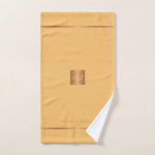 Moderne élégante jaune chic rayures monogrammées (Serviette à main)