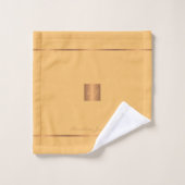 Moderne élégante jaune chic rayures monogrammées (Gant de toilette)