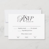 Moderne elegante kalligrafie bruiloft RSVP (Voorkant)