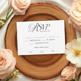 Moderne elegante kalligrafie bruiloft RSVP
