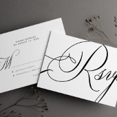 Moderne elegante kalligrafie script bruiloft RSVP kaartje